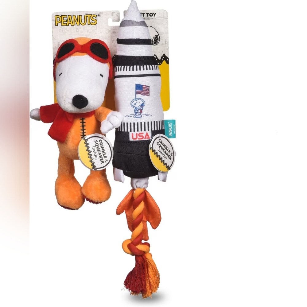 New 2 Snoopy Astronaut Rocket Collection Toys